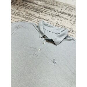 Vuori Shirt‎ Men Large Blue/Gray Stretch Performance Strato Tech Polo Golf